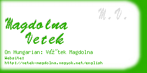 magdolna vetek business card